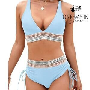 Blooming Jelly High Waist Bikini Swimsuit Size L